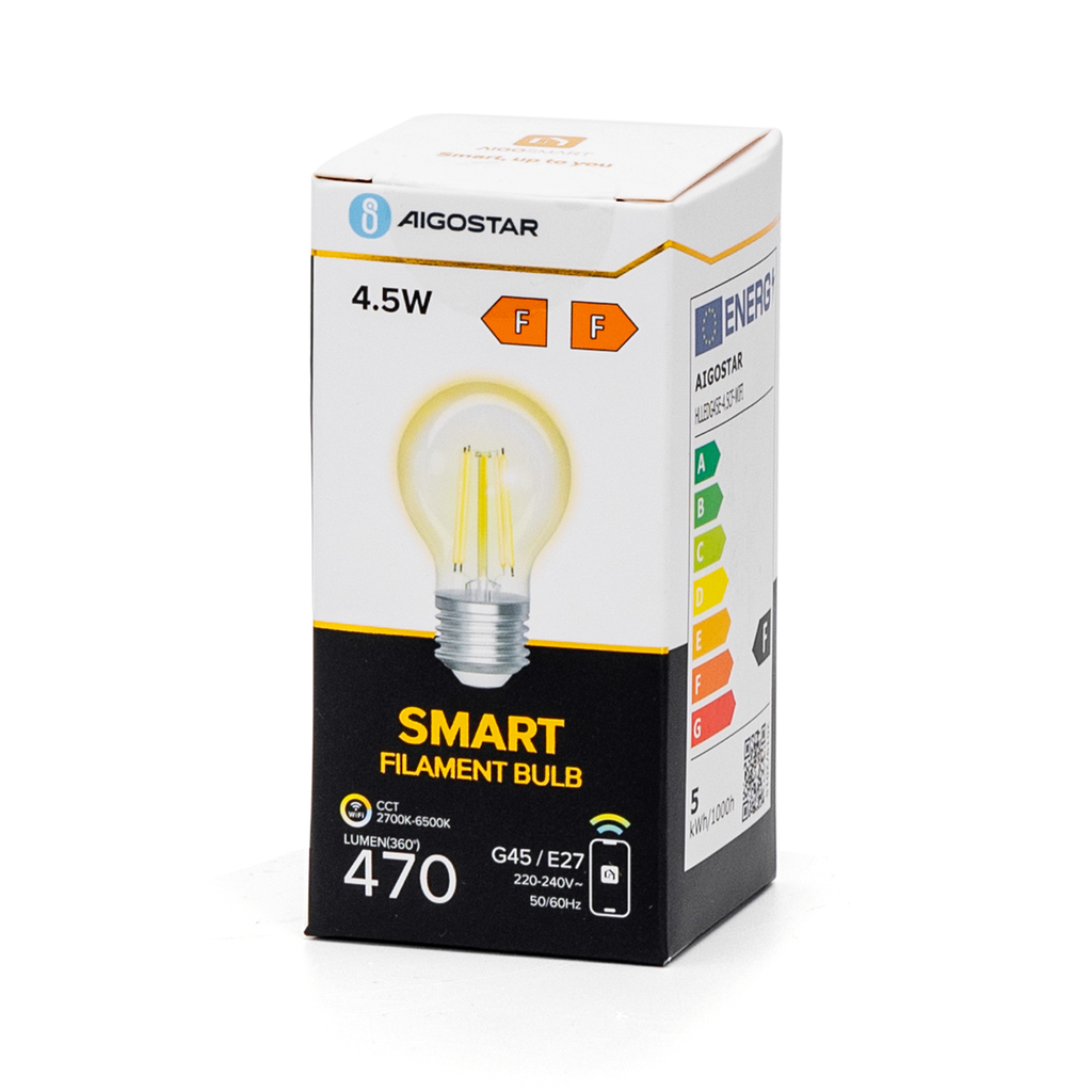 WiFi WB Smart Filament Bulb G45 E27 4,5W CCT WIFI + Bluetooth - Image 4