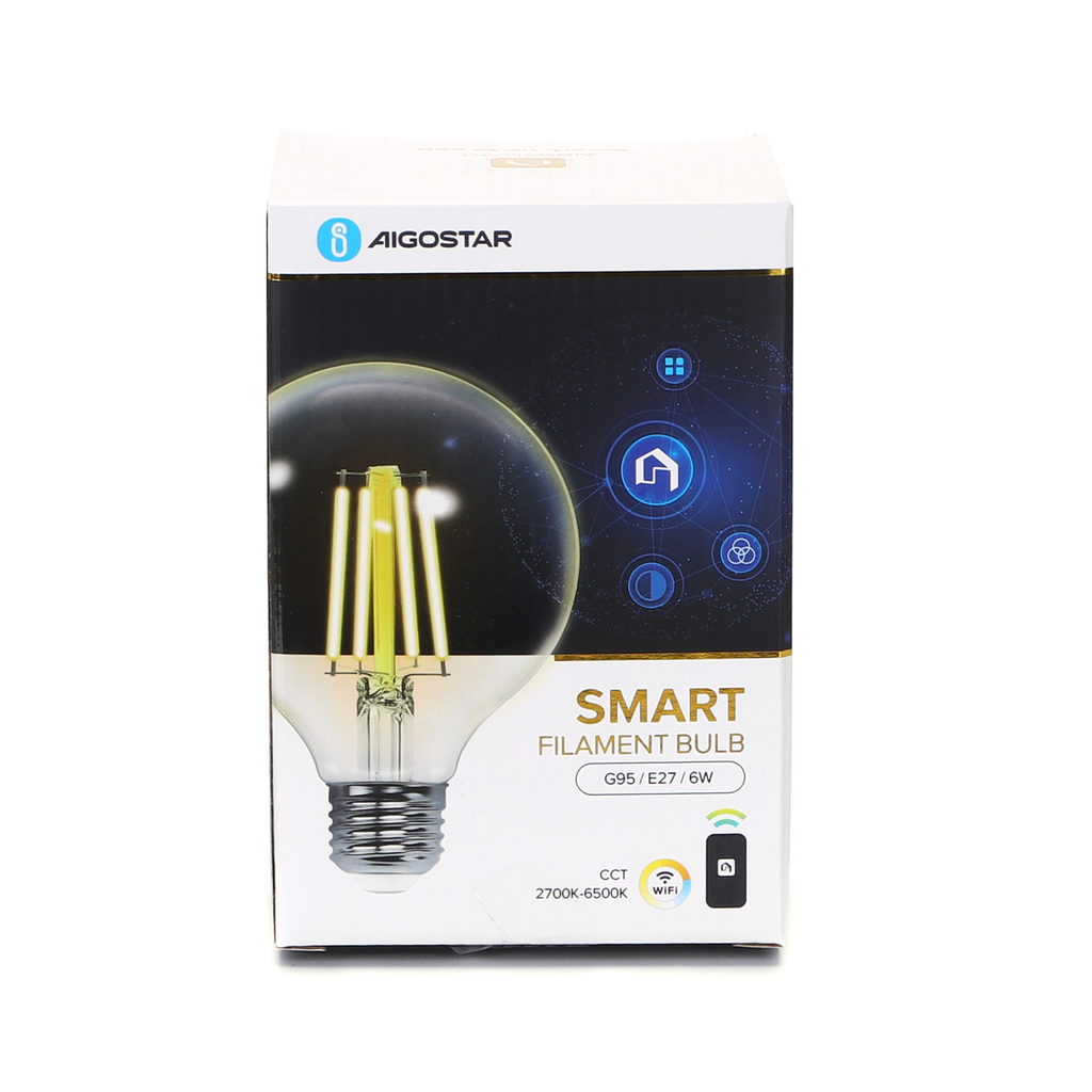 WiFi WB Smart Filament Bulb G95 E27 6W smart filament LED-lampa G95 CCT WIFI + Bluetooth - Image 4