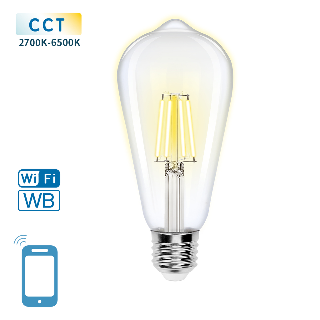 WiFi WB Smart Filament Bulb ST64 E27 - Image 2