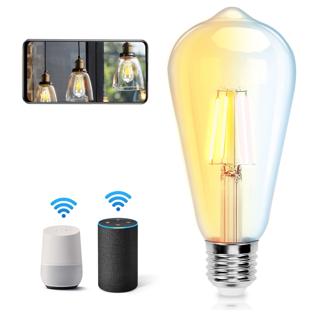 WiFi WB Smart Filament Bulb ST64 E27 - Image 3