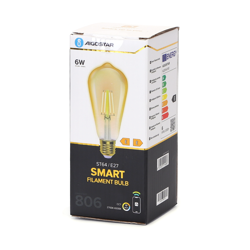 WiFi WB Smart Filament Bulb ST64 E27(Amber) - Image 3