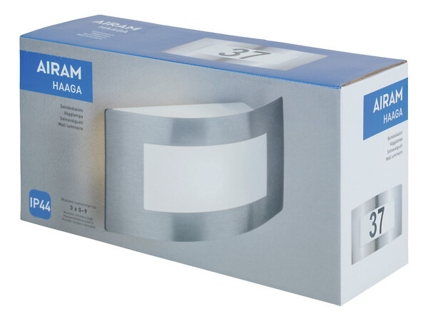 Airam Haaga number luminaire E27, IP44, stainless - Image 5