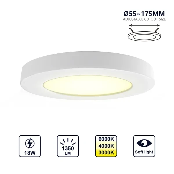 Adjustable CCT Downlight 18W | products/881-justerbar-cct-downlight-18-watt-5.webp