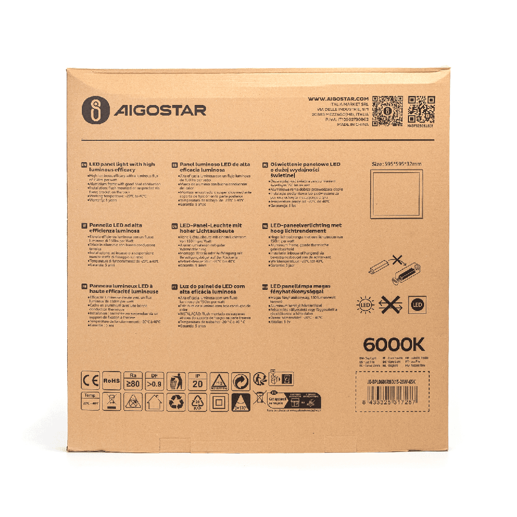 Backlit LED panel 60X60 6000K 28W 860 | products/3949-bakgrundsbelyst-led-panel-60x60-6000k-28w-860-5.png