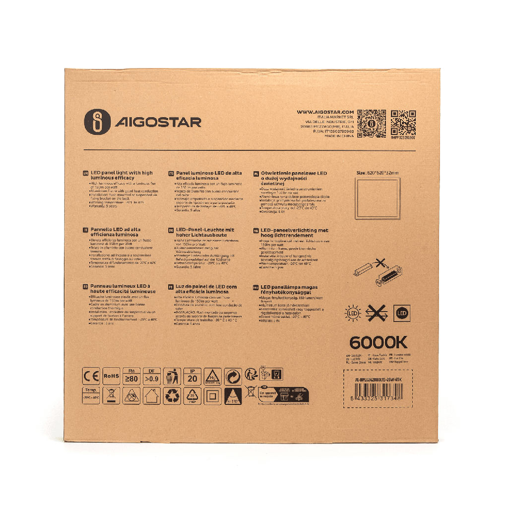Backlit LED panel 62X62 6000K 28W 860 | products/3953-bakgrundsbelyst-led-panel-62x62-6000k-28w-860-5.png