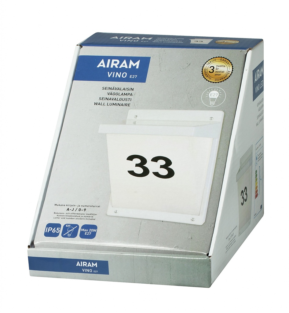 Airam Vino Surface mnt. univ. luminaire IP65, IK10 - Image 3