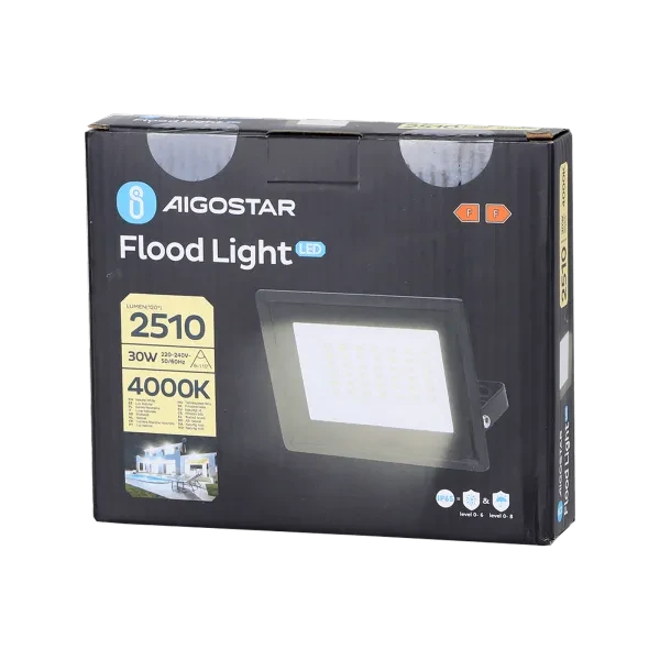 LED Floodlight 30W 2510lm 4000K IP65 | products/4871-led-floodlight-30w-2510lm-4000k-ip65-5.webp