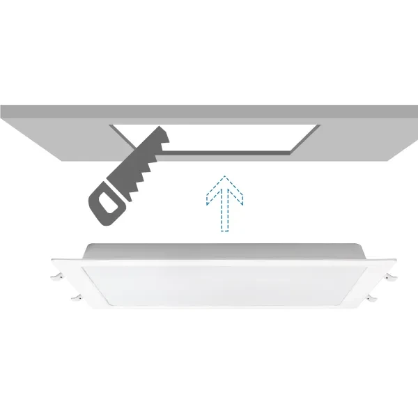 24W Recessed LED Panel Square 3000K | products/4987-24w-infalld-led-panel-fyrkantig-3000k-5.webp