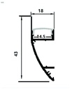 Aluminum profile for indirect lighting 2m, milk cover | products/4989-aliminiumprofil-for-indirekt-belysning-2m-mjolk-cover-3.jpg