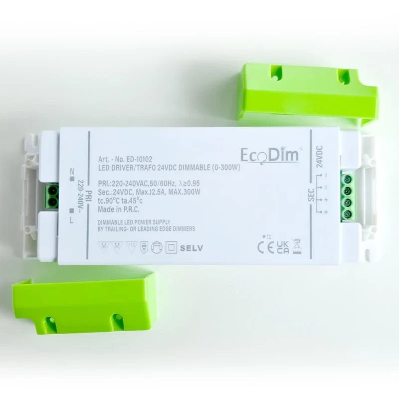 EcoDim ED-10102 300W dimmable transformer 24VDC | products/5014-ecodim-ed-10102-300w-dimbar-transformator-24vdc-3.webp
