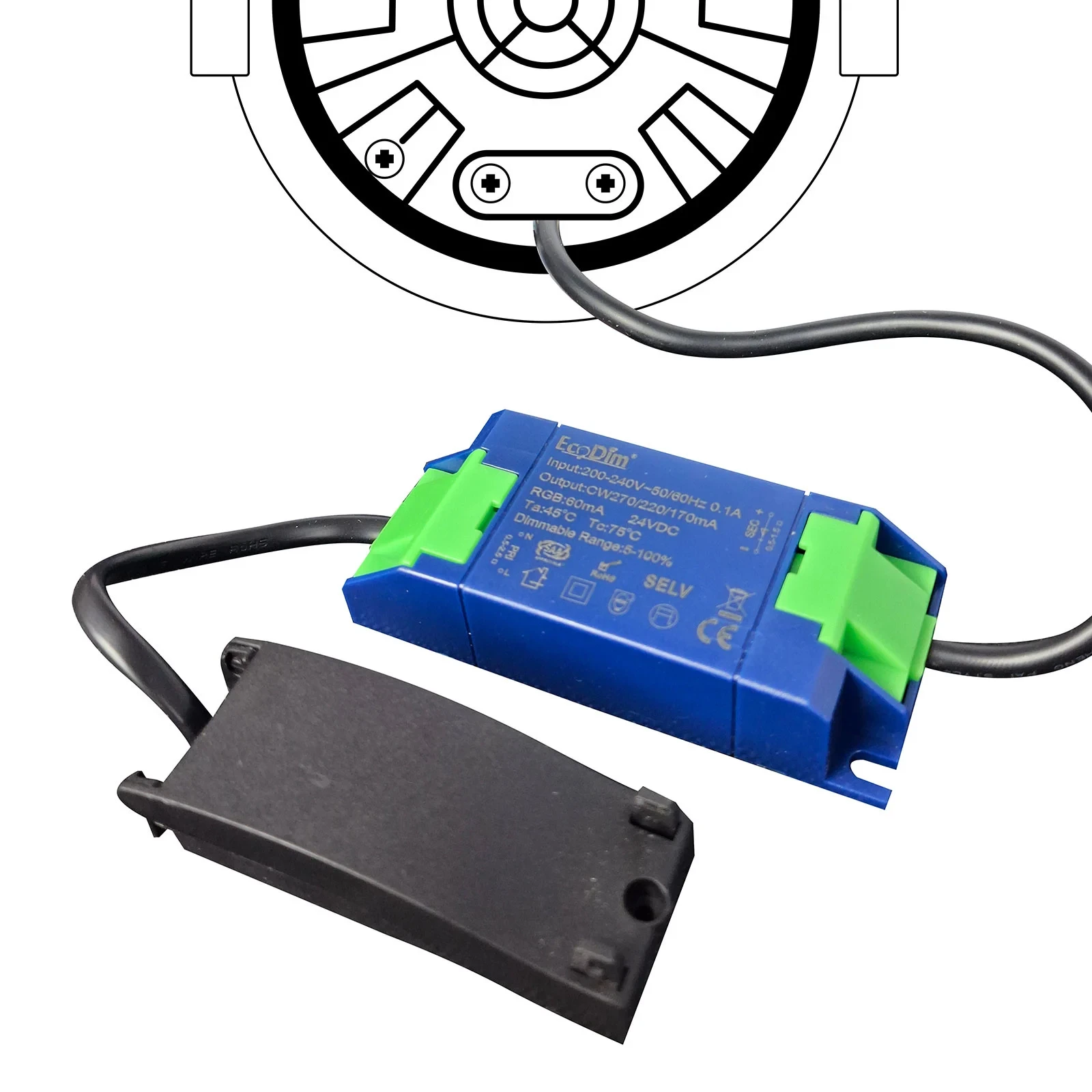 EcoDim ED-10079 Zigbee downlight white, RGBWW, IP54 | products/5016-ecodim-ed-10079-zigbee-downlight-vit-rgbww-ip54-6.webp