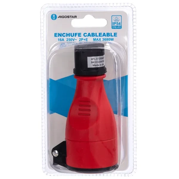 Schuko Socket IP54 with 16A Automatic Spring Cover | products/5054-schuko-uttag-ip54-med-automatisk-fjaderkapa-5.webp