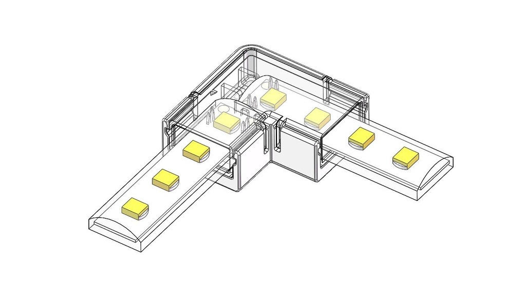 90° Corner Connector LED Strip SMD, COB 2pin 10mm IP65/IP67 | products/3171-90°-vinkel-smd-cob-2pin-10mm-ip67-4.jpg