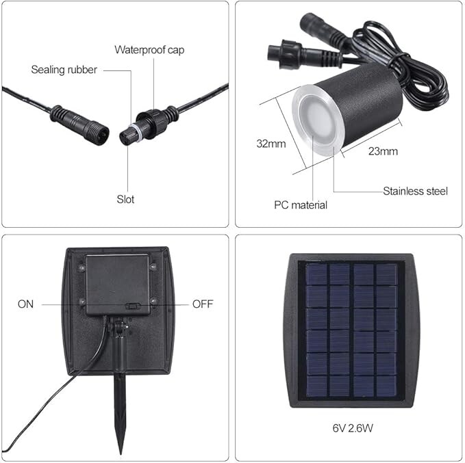 Solar Deck Lighting 3000K 6-Pack | products/4240-deckbelysning-med-solcell-3000k-6-pack-3.jpg