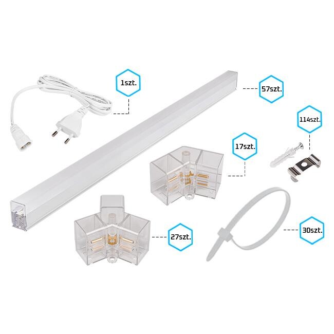 Hexagon LED lamp 14S 456W 420x238cm set 6500K | products/5297-hexagon-led-lampa-14s-456w-420x238cm-set-6500k-1.jpg