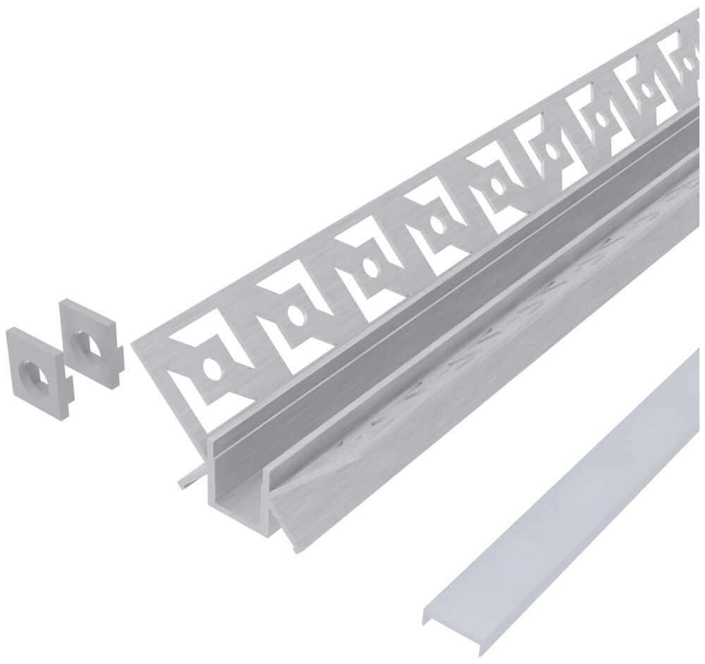 Alu Profile for Plasterboard inner corner with milk diffuser 1m - Image 2