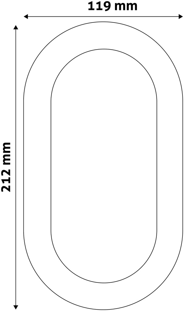 Avide Bulkhead lamp Titania-O 12W 4000K black IP54 - Image 2