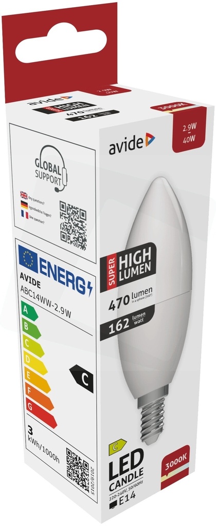 Avide E14 2.9W 3000K Super High Lumen - Image 2