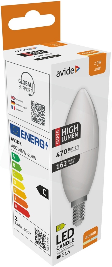 Avide E14 2.9W 4000K Super High Lumen - Image 2
