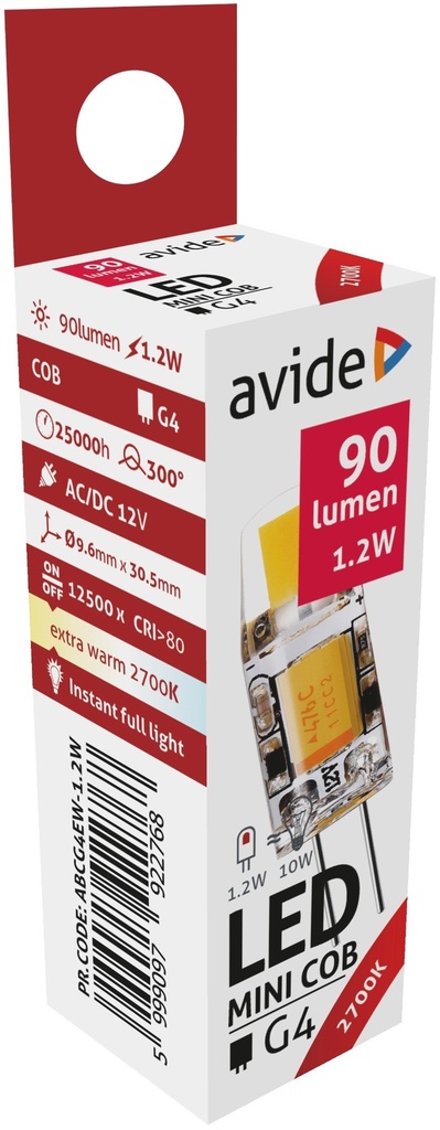 Avide LED 1.2W G4 COB EW 2700K - Image 3