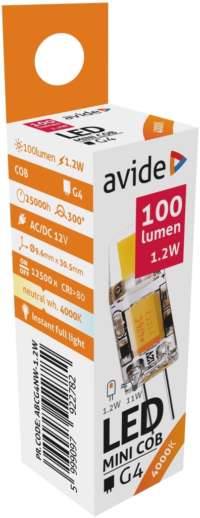 Avide LED 1.2W G4 COB NW 4000K - Image 2