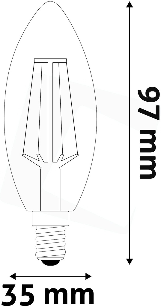Avide LED 4.9W E14 2700K Warm White Super High Lumen - Image 3