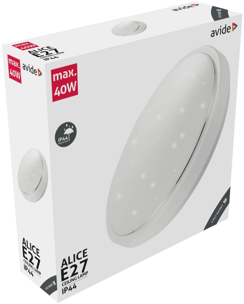 Avide LED Ceiling Lamp Oyster IP44 Alice 2xE27 - Image 3