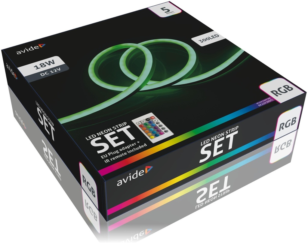 Avide LED Neon Strip RGB 12V with Remote 5m - Image 2