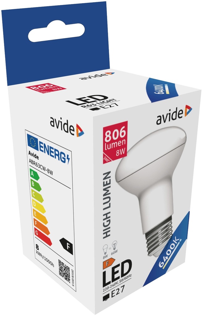 Avide LED R63 8W E27 CW 6400K - Image 5
