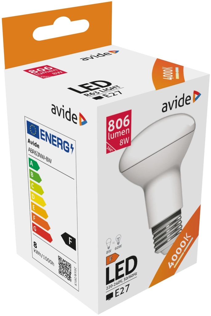 Avide LED R63 8W E27 NW 4000K - Image 3