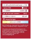 Avide LED Spot Alu+plastic 7W GU10 2700K - Image 4