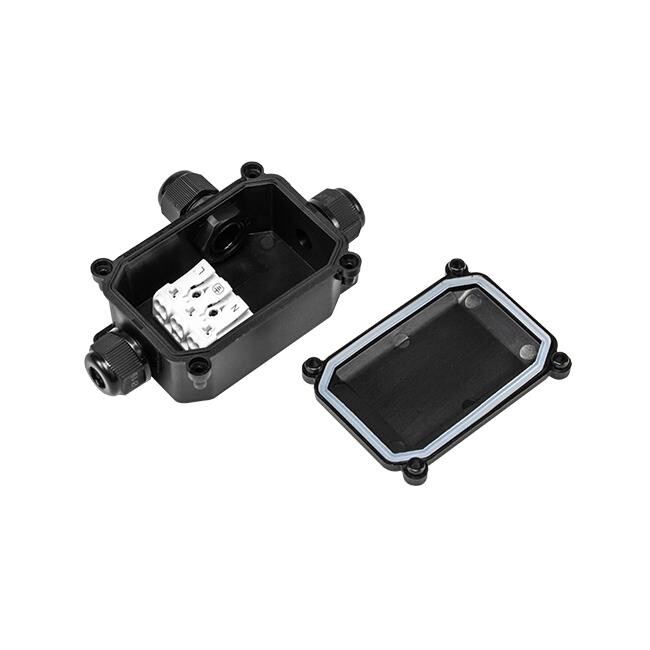 Black waterproof junction box 4-11mm IP68 - Image 2
