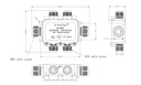 Cable connection waterproof H junction box 2XM20 4xM16 IP68 - Image 5