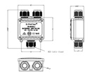 Cable connection waterproof Y junction box 3xM25 IP68 - Image 5
