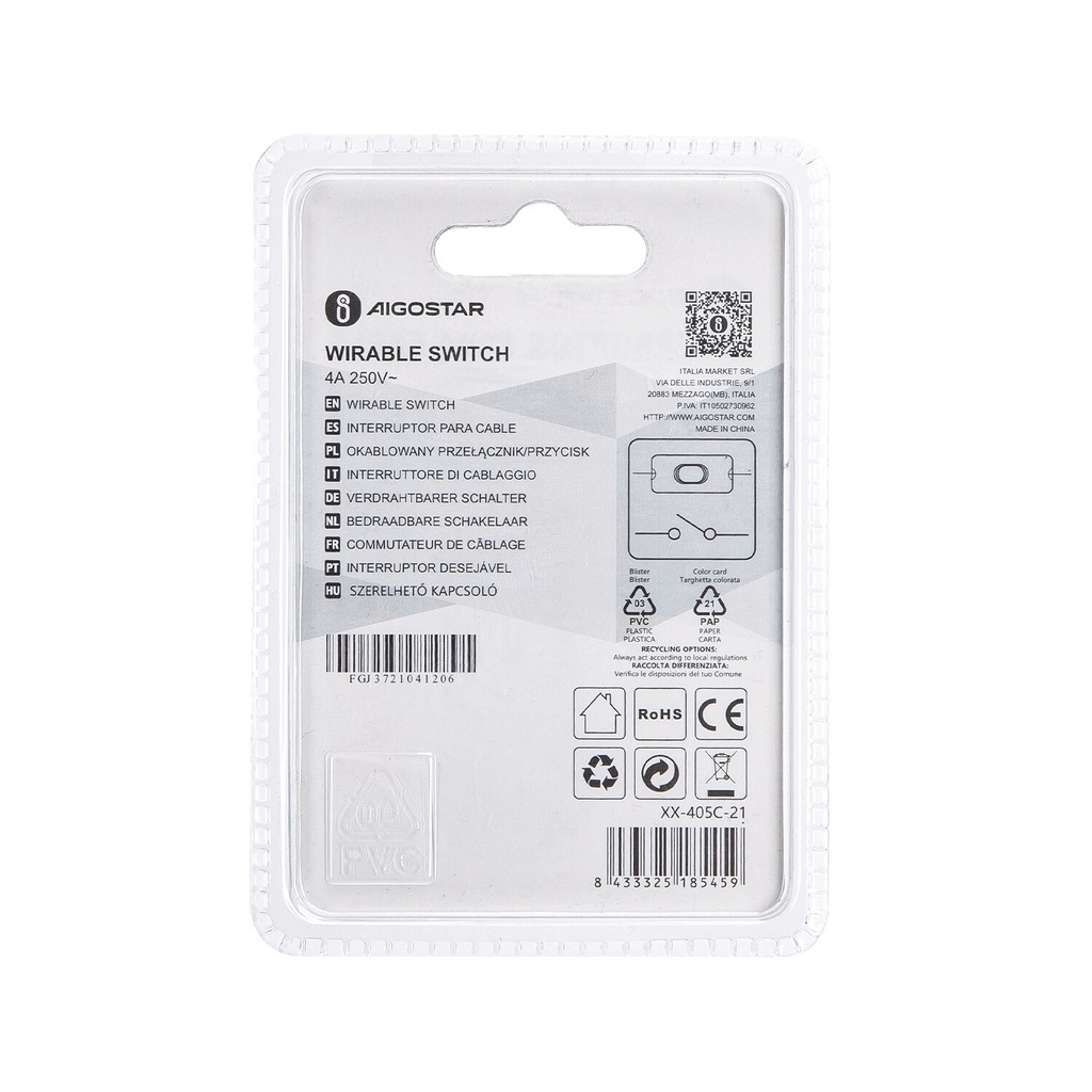 Cable switch black 250V - Image 3