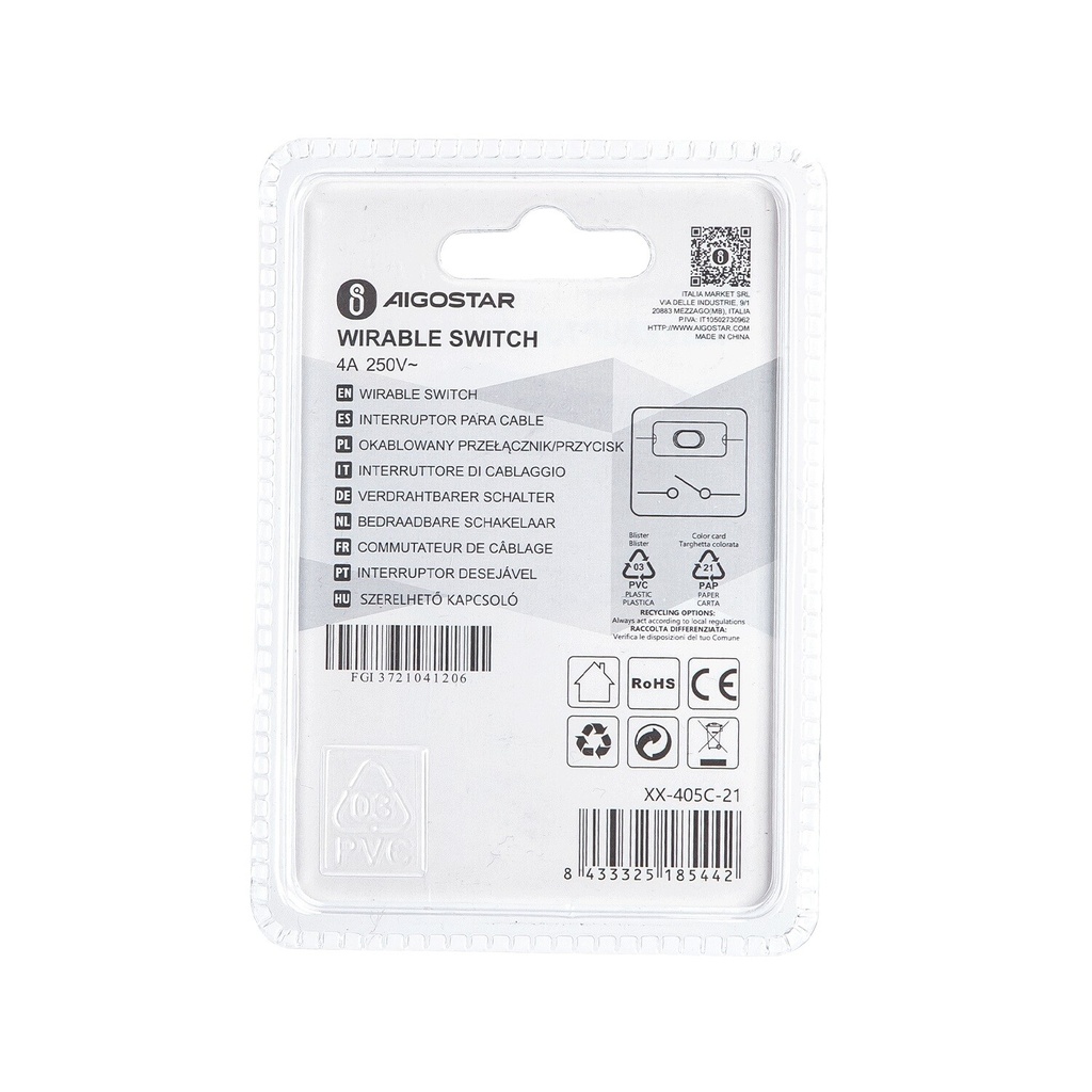 Cable switch white 250V - Image 3