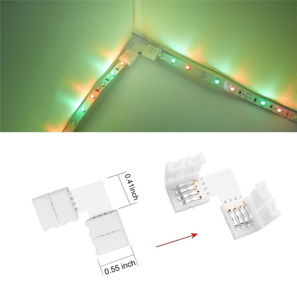 Corner Connector for RGB LED strip - 90 degrees - 10mm - Image 3