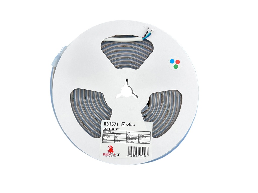 CSP LED strip 10mm RGB 14W/m IP67 - Image 4