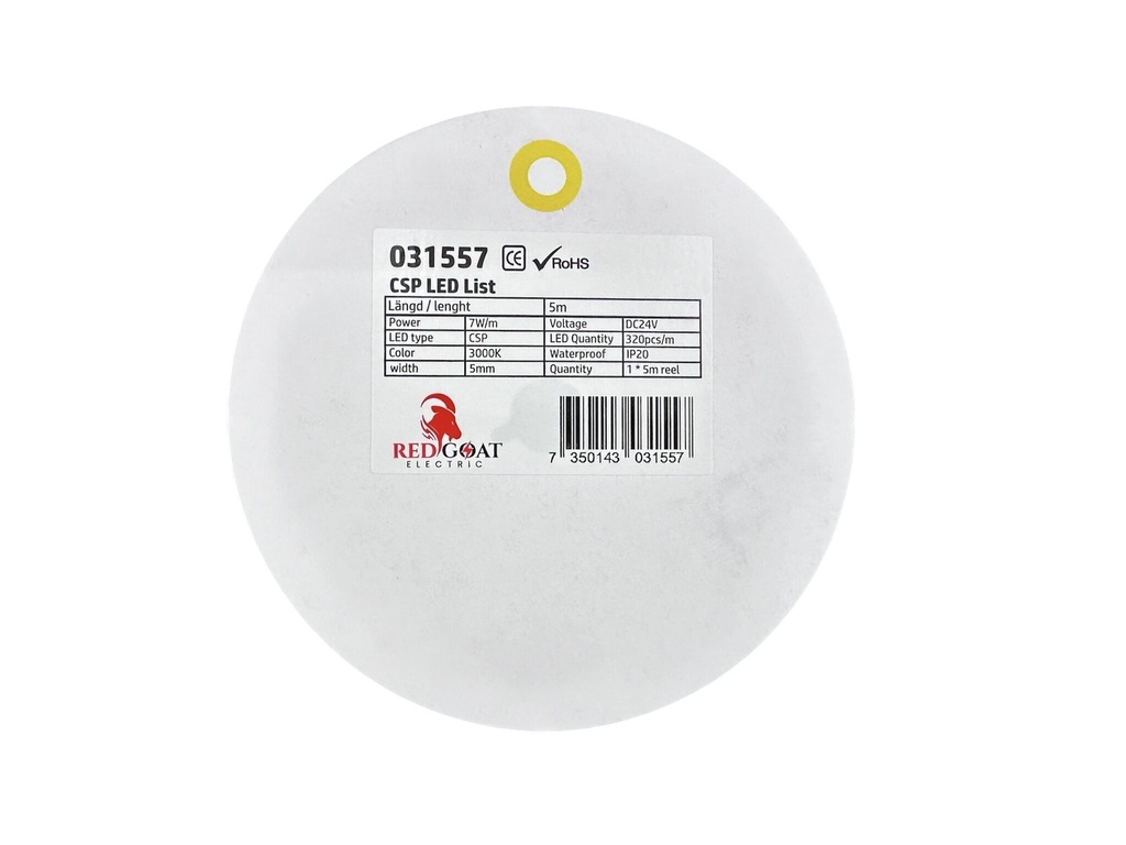 CSP LED strip 5mm 3000K 7W/m IP20 - Image 2