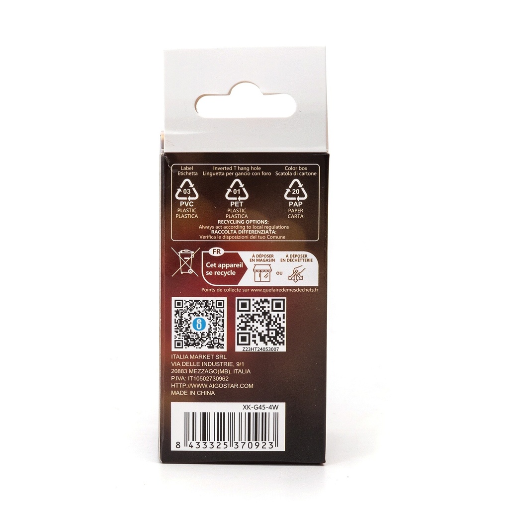 Dimmable filament LED 6500K G45 E14 4W 865 - Image 5