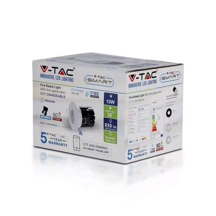 10W Smart fire rated downlight CCT(3IN1) IP65 - Image 11