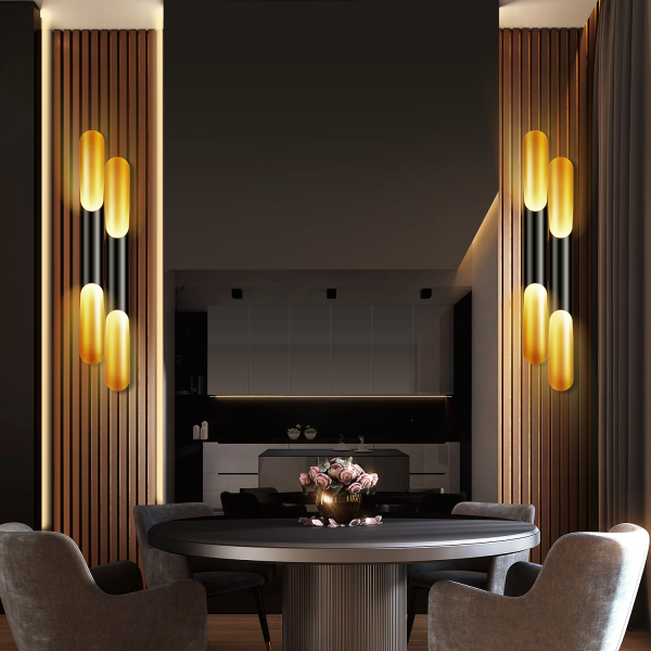 Double aluminum wall light E27 - Image 4