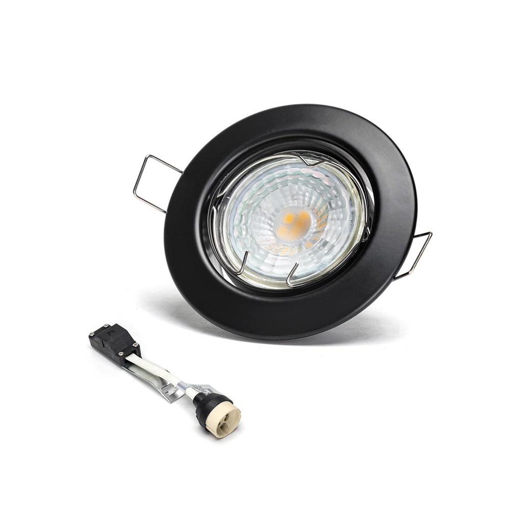 Downlight spot with GU10 lamp 4.5W 6500K black 3 pack - Image 2