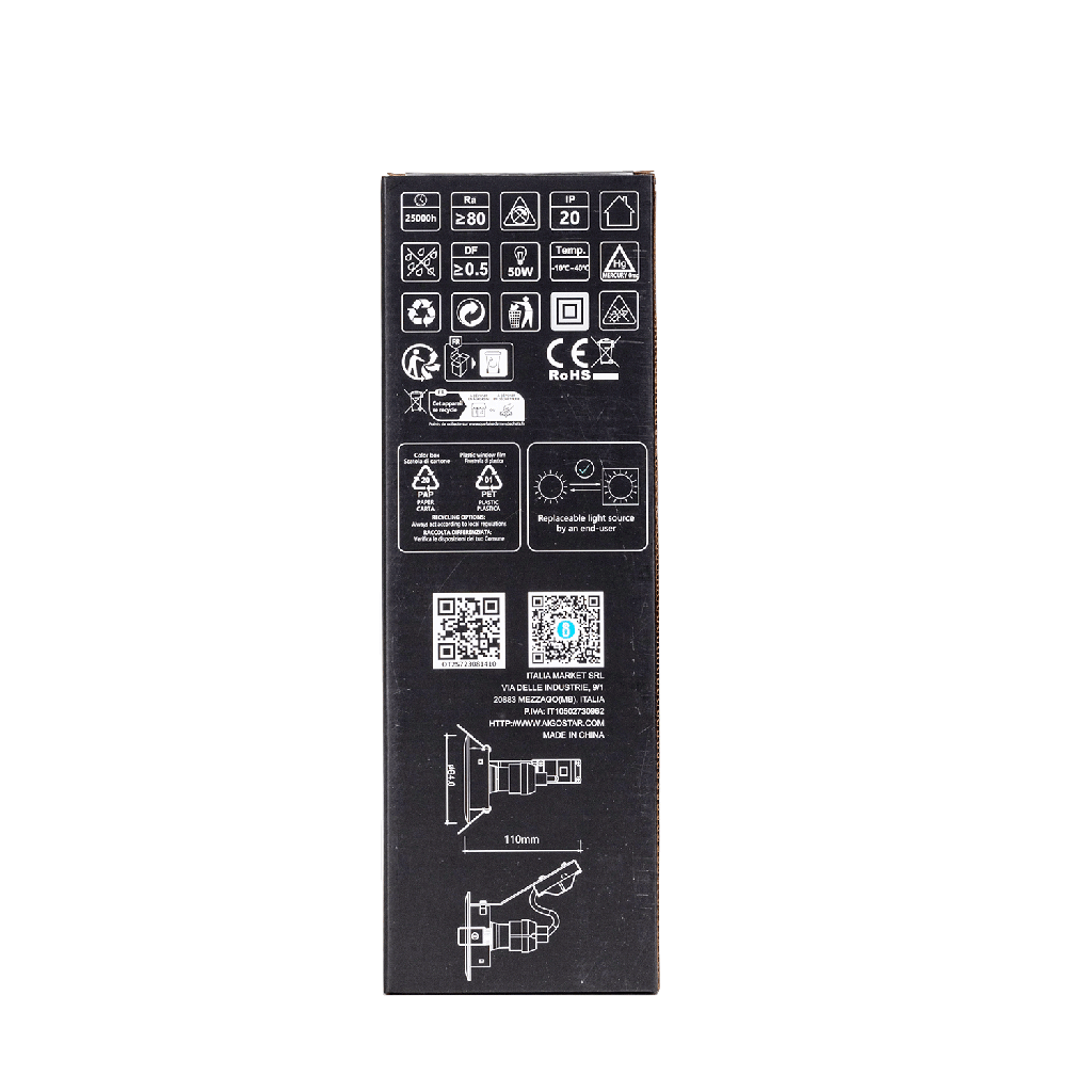Downlight spot with GU10 lamp 4.5W 6500K black 3 pack - Image 7