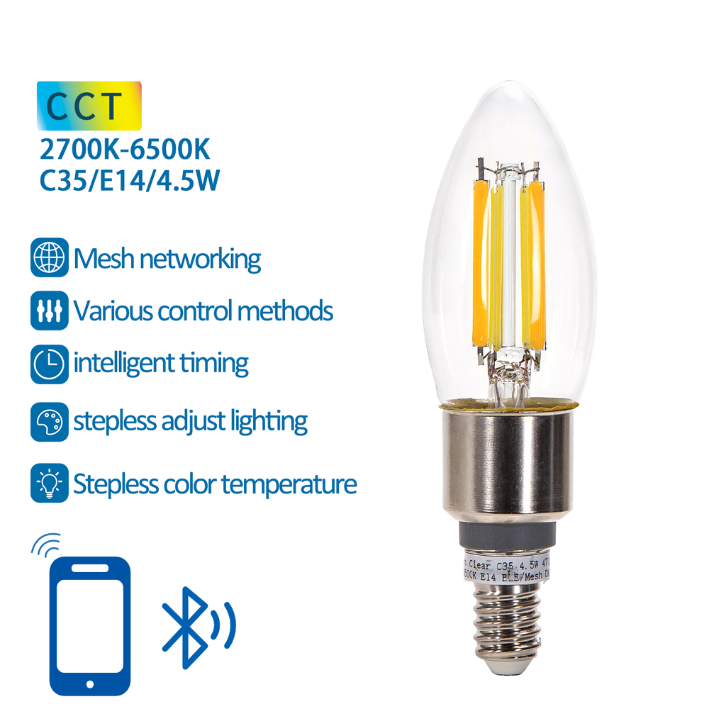 E14 C35 4,5W CCT Bluetooth mesh - Image 2