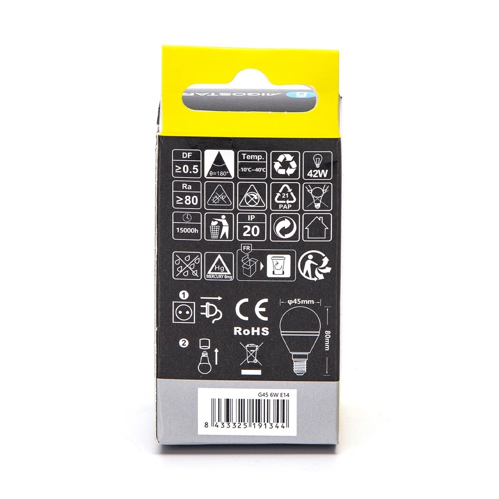 E14 LED G45 6W 4000K - Image 2