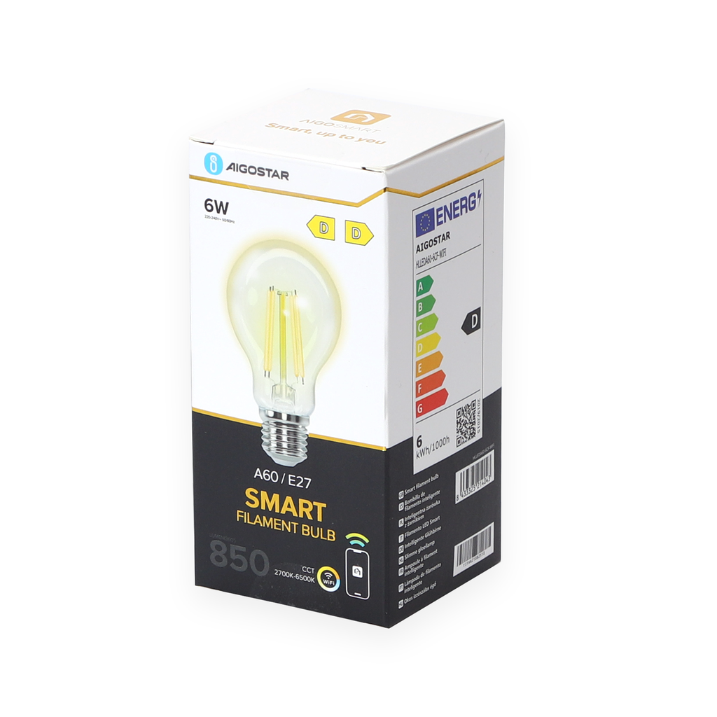 E27 5W 6W FILAMENT A60 CCT WIFI + Bluetooth - Image 4