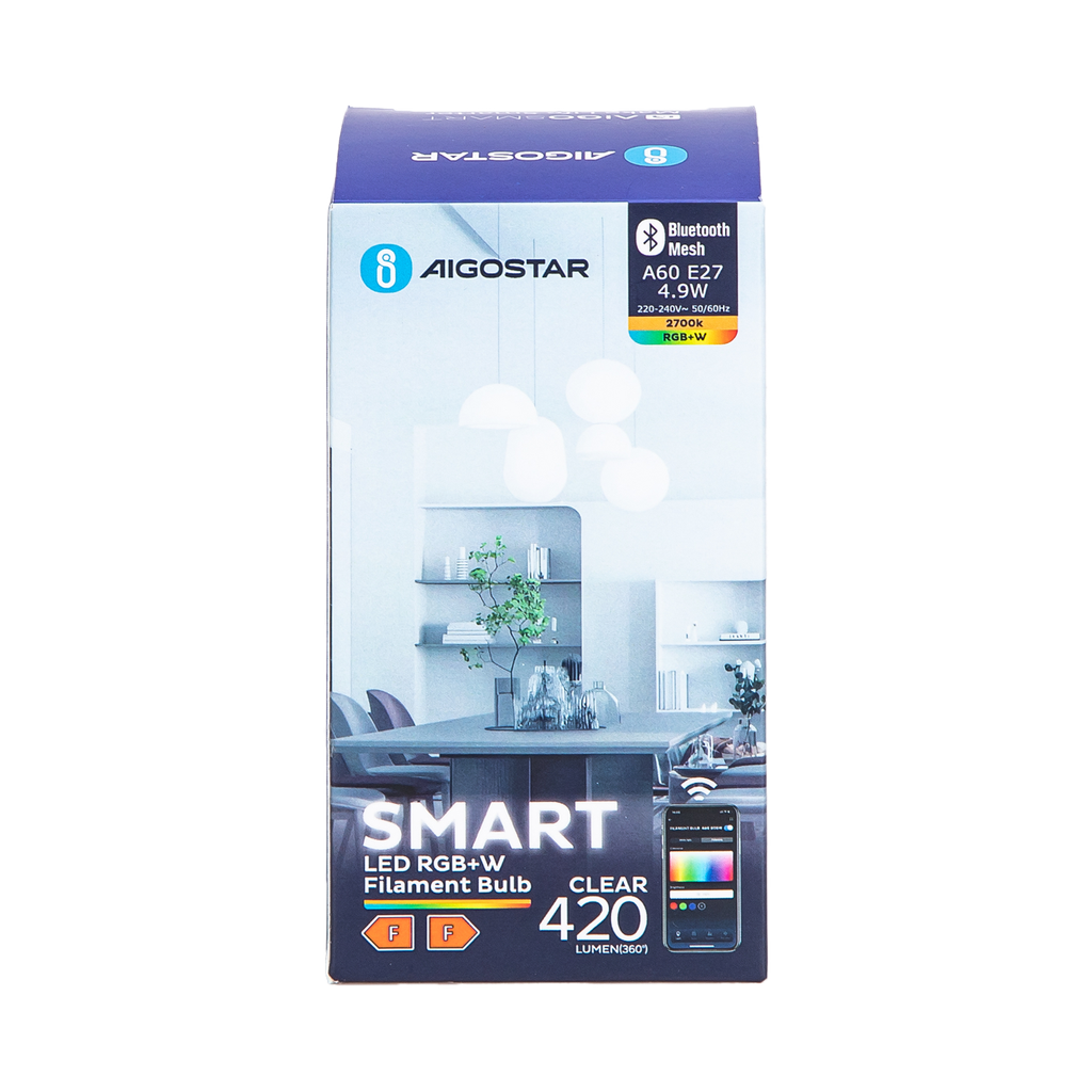 E27 A60 4,9W RGBW Bluetooth mesh - Image 5