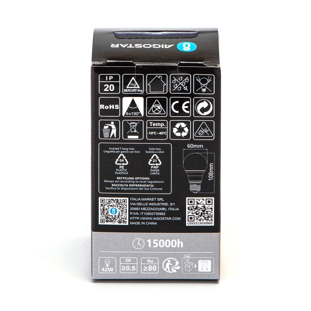 E27 A60 6W, 3000K warm white 830 - Image 5