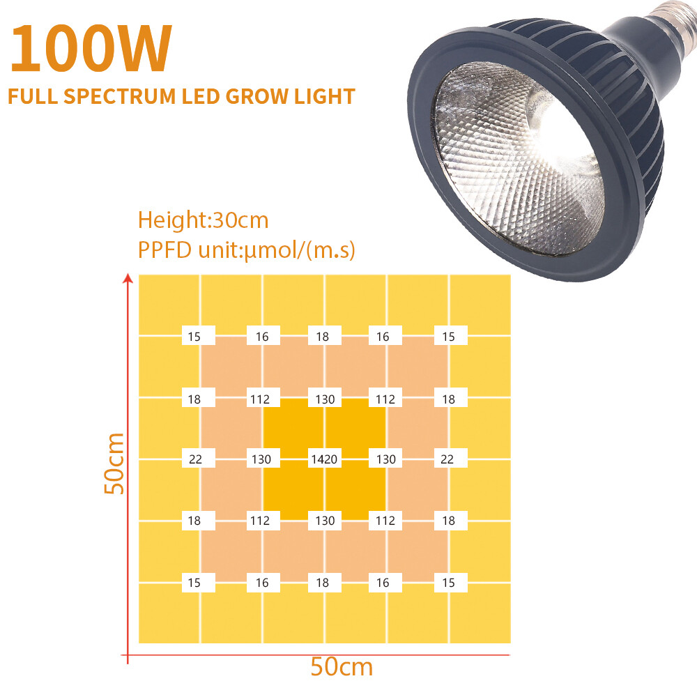 E27 COB plant lamp 100W CW - Image 6